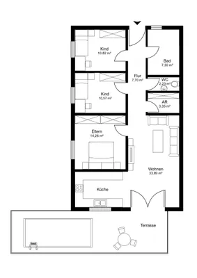 4-Zimmer-Wohnung kaufen in Hallein – 90 m², € 595.000 – Bild 9 von 9