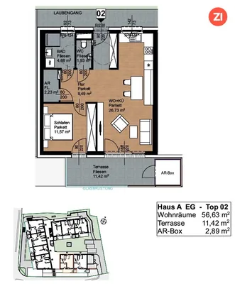 2-Zimmer-Wohnung mieten in Freistadt – 57 m², € 779 – Bild 7 von 7