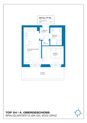 2-Zimmer-Wohnung mieten in Graz – 47,57 m², € 634 – Bild 14 von 14