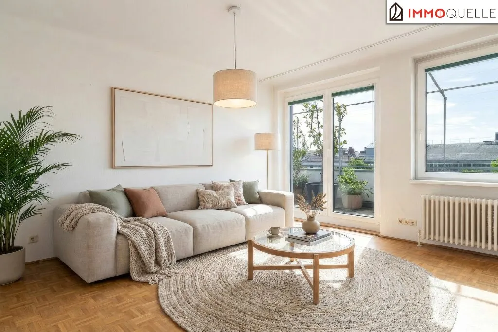 Über den Dächern Wiens - Großzügige 4-Zimmer-Dachgeschosswohnung mit Lift, zwei sonnigen Terrassen und absoluter Ruhelage nahe der Mariahilfer Straße – pohled 3