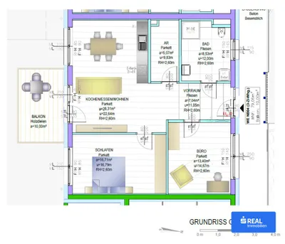 3-Zimmer-Wohnung kaufen in Wolfsberg – 79,06 m², € 385.000 – Bild 3 von 4