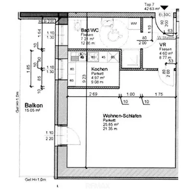 1-Zimmer-Wohnung mieten in Linz – 42,63 m², € 699 – Bild 8 von 8