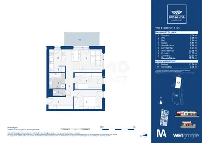 3-Zimmer-Wohnung kaufen in Krems Land – 72,01 m², € 354.000 – Bild 11 von 11