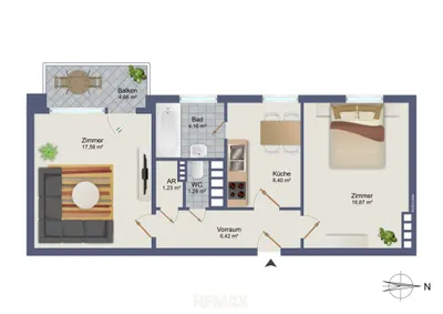 2-Zimmer-Wohnung kaufen in Graz – 56,27 m², € 185.000 – Bild 2 von 16