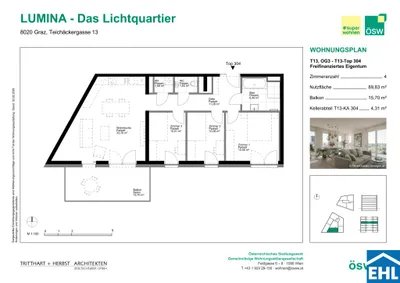 4-Zimmer-Wohnung kaufen in Graz – 89,83 m², € 427.000 – Bild 9 von 9