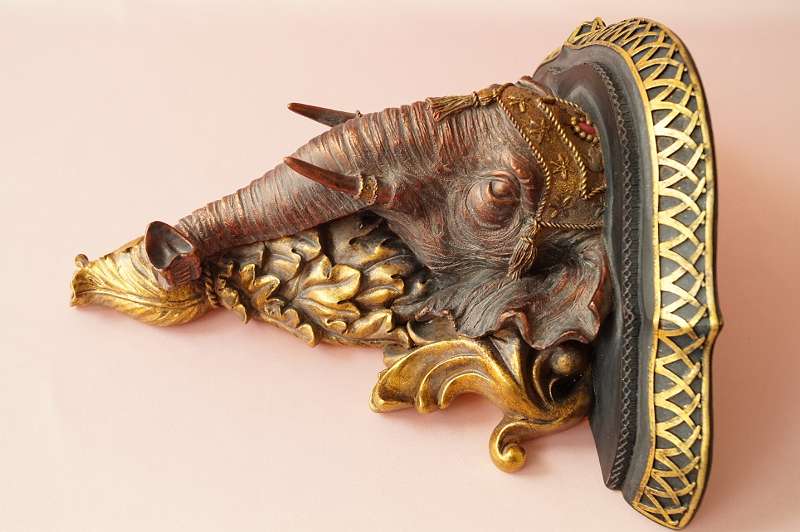 Konsole Elefant des Maharadja Regal INDIEN Wandkonsol​e indisch Rega​lträger 