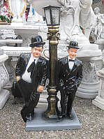 DICK & DOOF LATERNE LAMPE große Deko Garten Figur STAN & OLLIE LAUREL & HARDY 