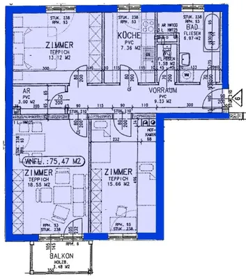 3-Zimmer-Wohnung mieten in Scheibbs – 75,36 m², € 736 – Bild 9 von 9
