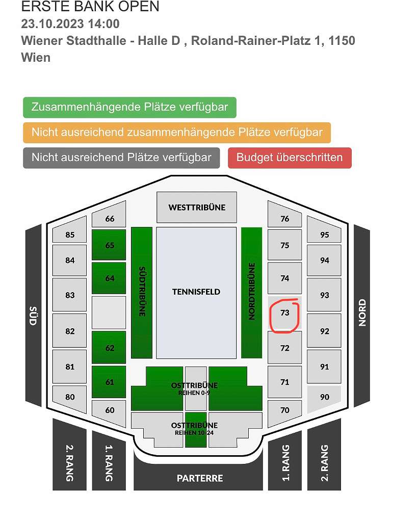 Tickets, Erste Bank Open