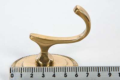 Vintage Brass Triple Coat Hook