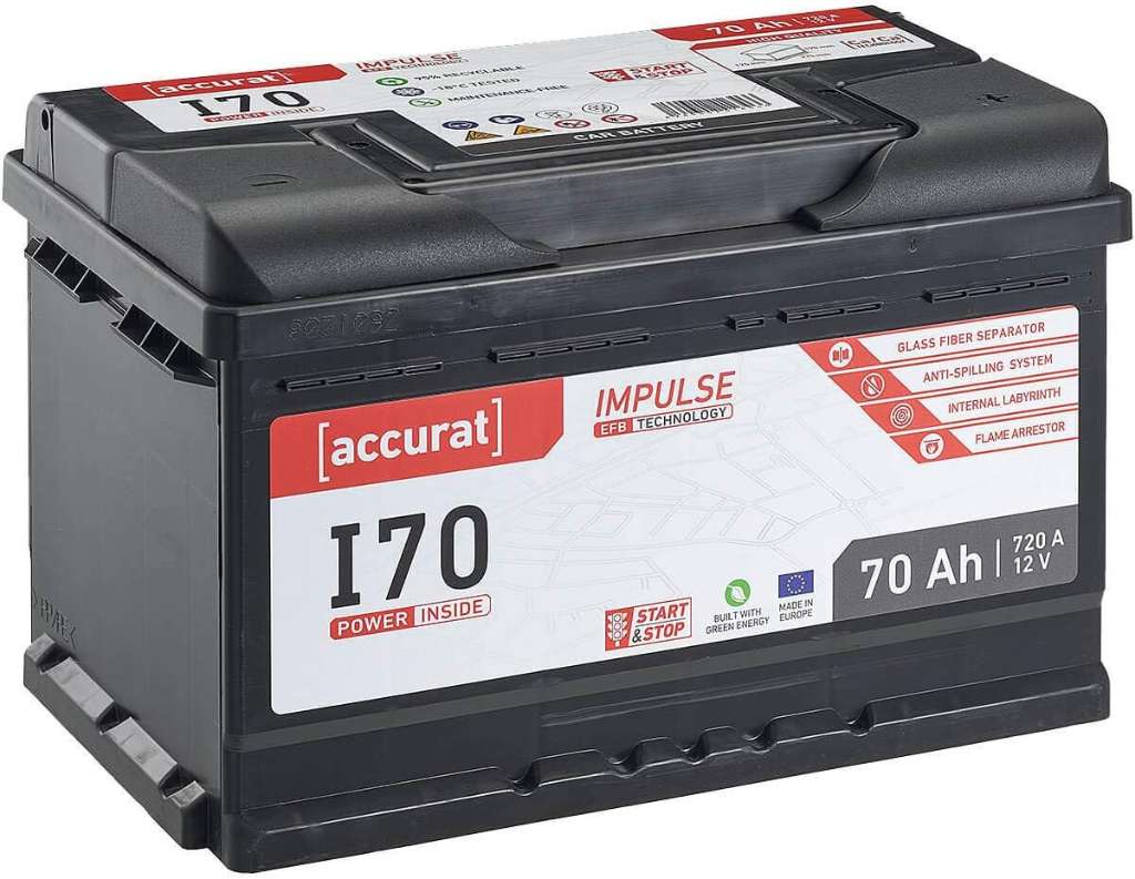 (verkauft) Accurat l70 KFZ Autobatterie EFB Starterbatterie Start&Stop  12V,70Ah,720A *Neu*