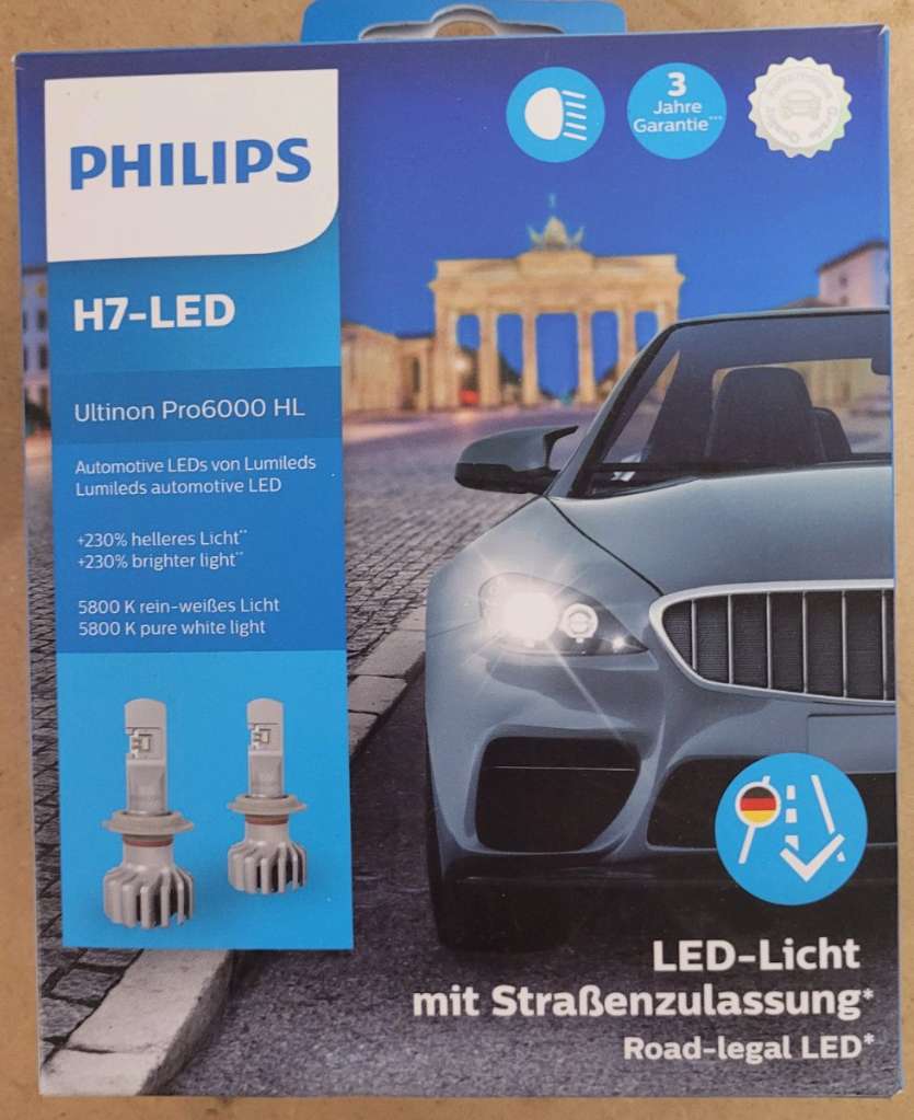 Philips H7 Ultinon Pro6000 LED Scheinwerfer, € 80,- (2560 Berndorf) -  willhaben
