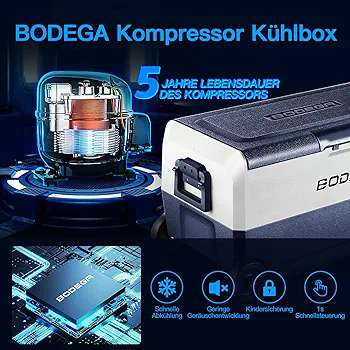 BODEGA 50L Kompressor Kühlbox, Kühlschrank Mit WIFI-APP-Steuerung  USB-Anschluss, 12/24 V und 100-240 V, € 330,- (4840 Vöcklabruck) - willhaben