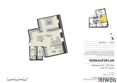 3-Zimmer-Wohnung kaufen in Wien – 67,75 m², € 439.000 – Bild 11 von 12