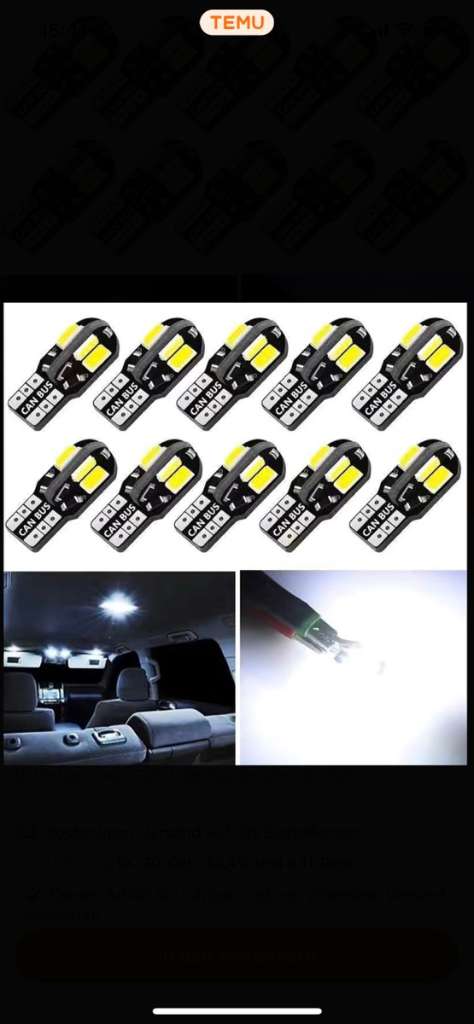 10PCS Auto-Innenraumleuchte Glühbirne W5W T10 LED 5730 8SMD
