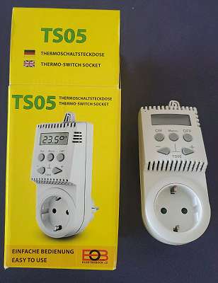Temperaturregler Steckdose mit Fühler, 230v Thermostat Steckdose