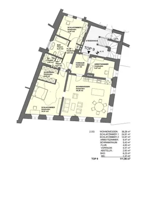 4-Zimmer-Wohnung mieten in Salzburg Stadt – 115 m², € 2.075 – Bild 5 von 5