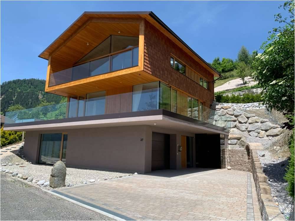 Hochwertiges EFH in ruhiger & sonniger Hanglage, einzigartigem Panoramablick, moderner alpiner Stil! - Ansicht 2