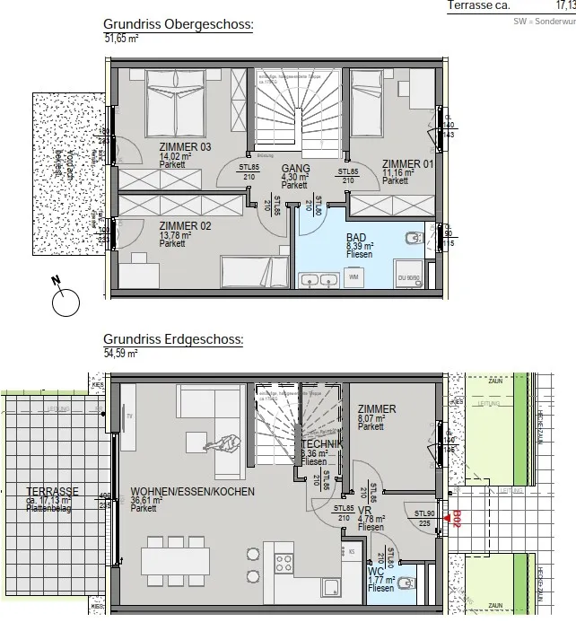 Exklusives Reihenhaus ca. 106 m² mit Garten und Terrasse in Graz - Waltendorf - zu kaufen – pohled 2