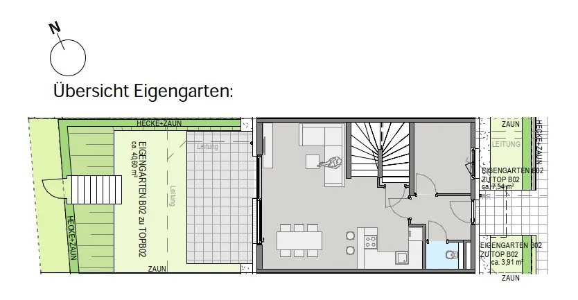 Exklusives Reihenhaus ca. 106 m² mit Garten und Terrasse in Graz - Waltendorf - zu kaufen – pohled 3