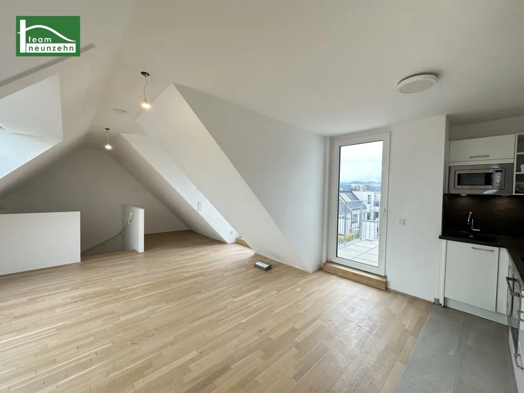 Klimatisierte Maisonette mit Weitblick-Dachterrasse in top Lage nahe U6, Millennium City und Donau! - View 2