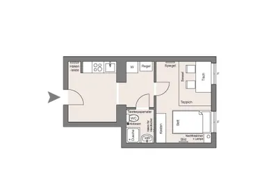 1-Zimmer-Wohnung mieten in Wien – 25,48 m², € 920 – Bild 6 von 6
