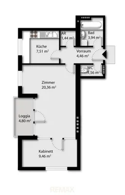 2-Zimmer-Immobilie kaufen in Linz – 54 m², € 139.000 – Bild 6 von 6