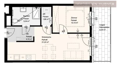 2-Zimmer-Wohnung mieten in Korneuburg – 42,56 m², € 797 – Bild 9 von 9