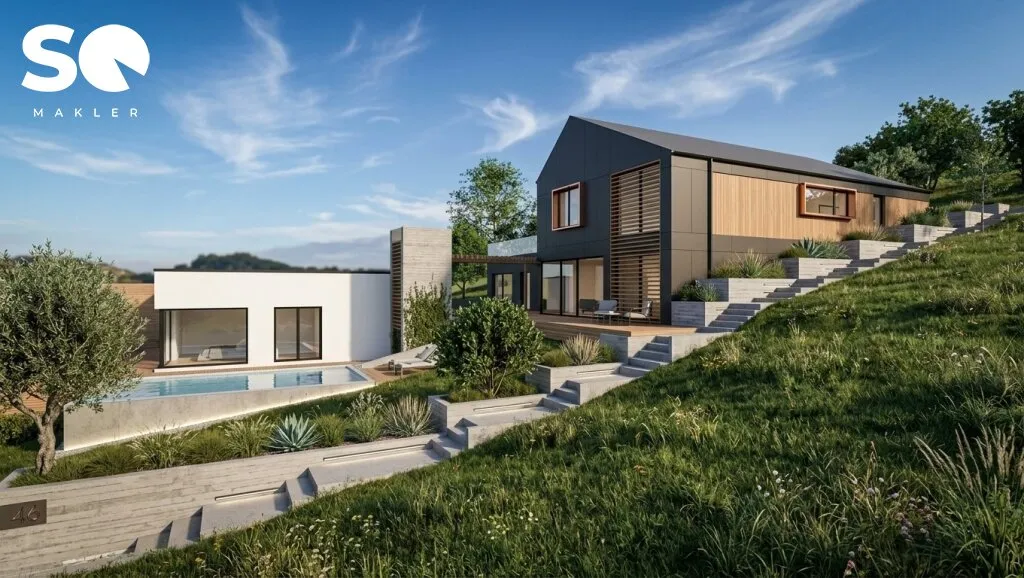 #SQ - EUR 225 pro m² - GRUNDSTÜCK MIT 2000m² BAULAND - BLICK IN HOCHEICHBERG BEI ALTLENGBACH - Ansicht 3