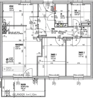 3-Zimmer-Wohnung mieten in Neunkirchen – 75,53 m², € 708 – Bild 2 von 2