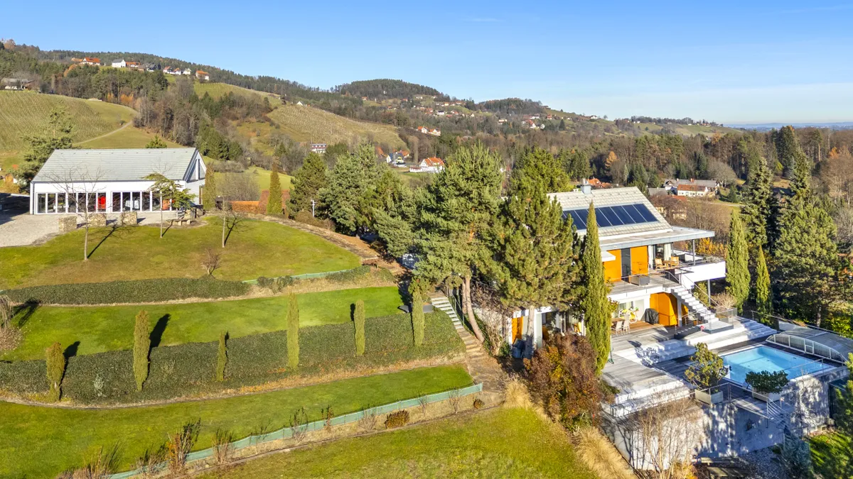 Exklusive Architektenvilla mit Weitblick an der weststeirischen Weinstraße - Widok 3