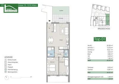 3-Zimmer-Wohnung kaufen in Wien – 65,13 m², € 369.000 – Bild 28 von 28