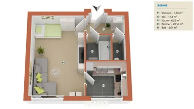 1-Zimmer-Wohnung kaufen in Korneuburg – 35 m², € 60.000 – Bild 9 von 9