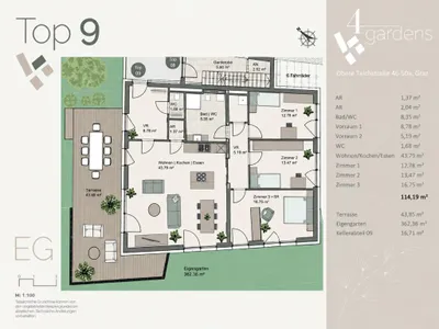 4-Zimmer-Wohnung kaufen in Graz – 114 m², € 896.392 – Bild 7 von 7
