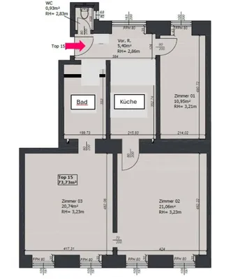 3-Zimmer-Wohnung kaufen in Wien – 73,73 m², € 399.000 – Bild 28 von 28
