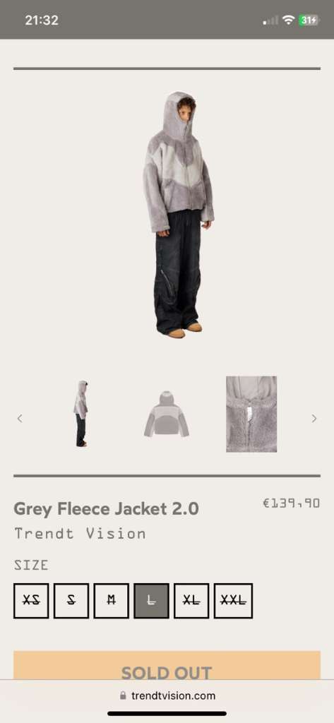Grey Fleece Jacket 2.0 – Trendt Vision