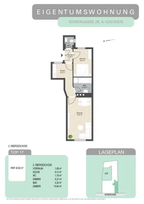 2-Zimmer-Wohnung kaufen in Wien – 40,62 m², € 299.000 – Bild 27 von 27