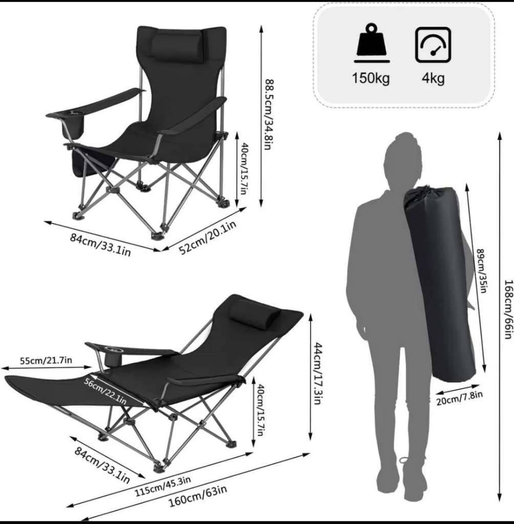 Campingstuhl klappbar Angelstuhl Strandstuhl bis 150 kg. belastbar. Farbe:  Schwarz,  29,- (7423 Pinkafeld) - willhaben