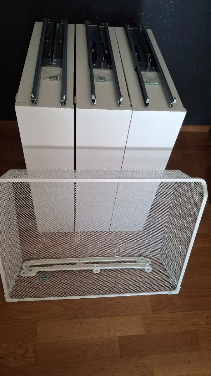 3x IKEA KOMPLEMENT Schublade + Netzdrahtkorb weiß 75x58 cm - komplett, € 35,- (9601 Gailitz)
