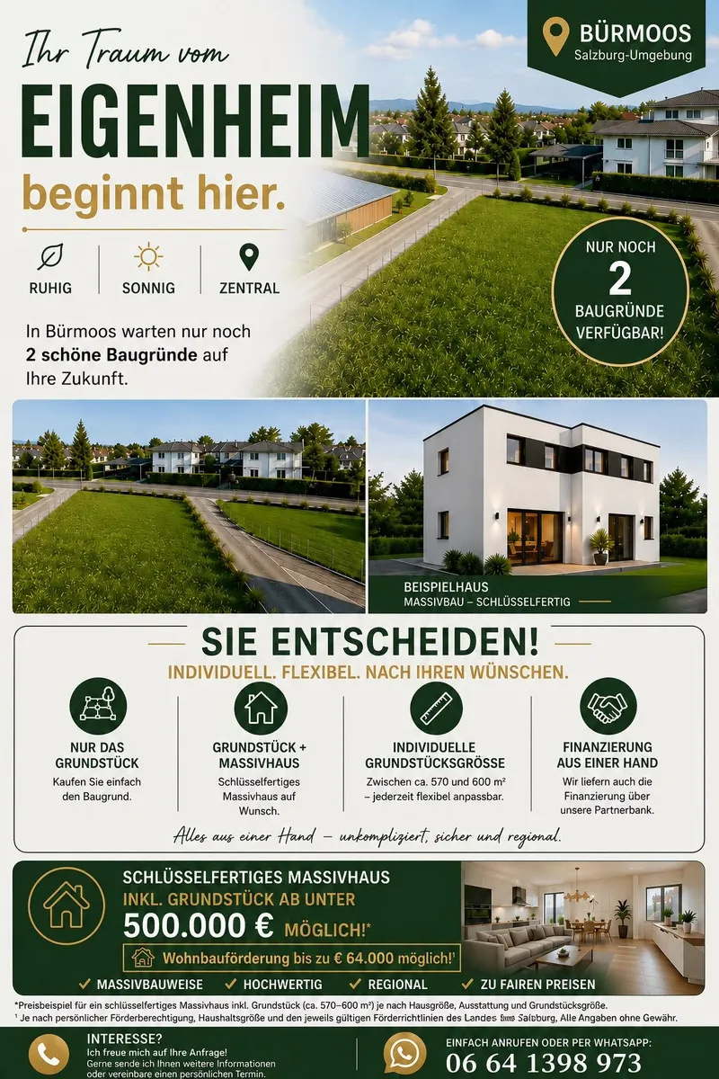Baugründe 571 m² & 600 m² - ruhig, sonnig, zentral - Ansicht 3