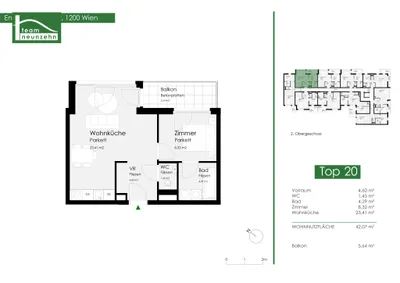 2-Zimmer-Wohnung mieten in Wien – 42,05 m², € 949 – Bild 18 von 18