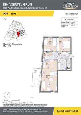 3-Zimmer-Wohnung kaufen in Wiener Neustadt – 76,53 m², € 312.200 – Bild 21 von 25