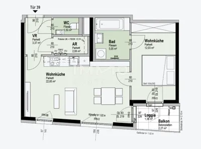2-Zimmer-Wohnung kaufen in Wien – 48,25 m², € 320.100 – Bild 11 von 11