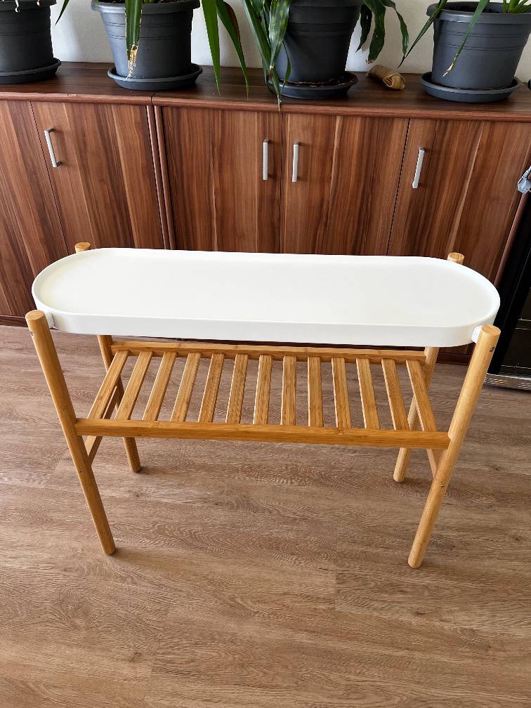 IKEA Blumenstnder SATSUMAS, Bambus/ wei, 70 cm,  25,- (1040 Wien) -  willhaben