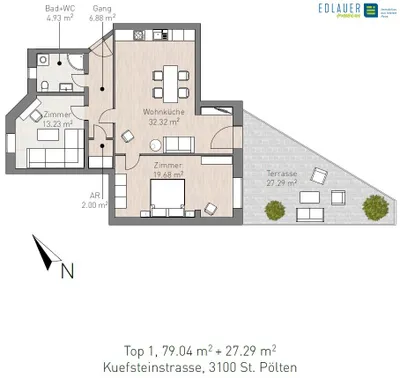 3-Zimmer-Wohnung mieten in Sankt Pölten – 79,04 m², € 899 – Bild 16 von 16