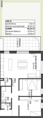 3-Zimmer-Wohnung mieten in Wels – 90,53 m², € 1.431 – Bild 2 von 2