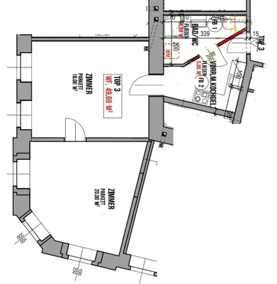 2-Zimmer-Wohnung kaufen in Wien – 49,69 m², € 208.000 – Bild 7 von 7