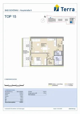 2-Zimmer-Wohnung mieten in Wiener Neustadt Land – 54,55 m², € 625 – Bild 5 von 5
