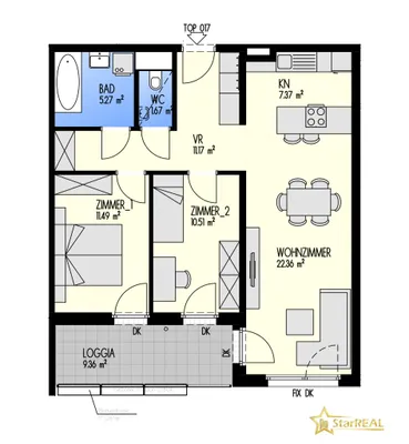 3-Zimmer-Wohnung mieten in Wien – 69,84 m², € 1.191 – Bild 43 von 43