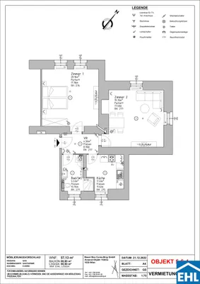 2-Zimmer-Wohnung mieten in Wien – 57,13 m², € 1.200 – Bild 19 von 19